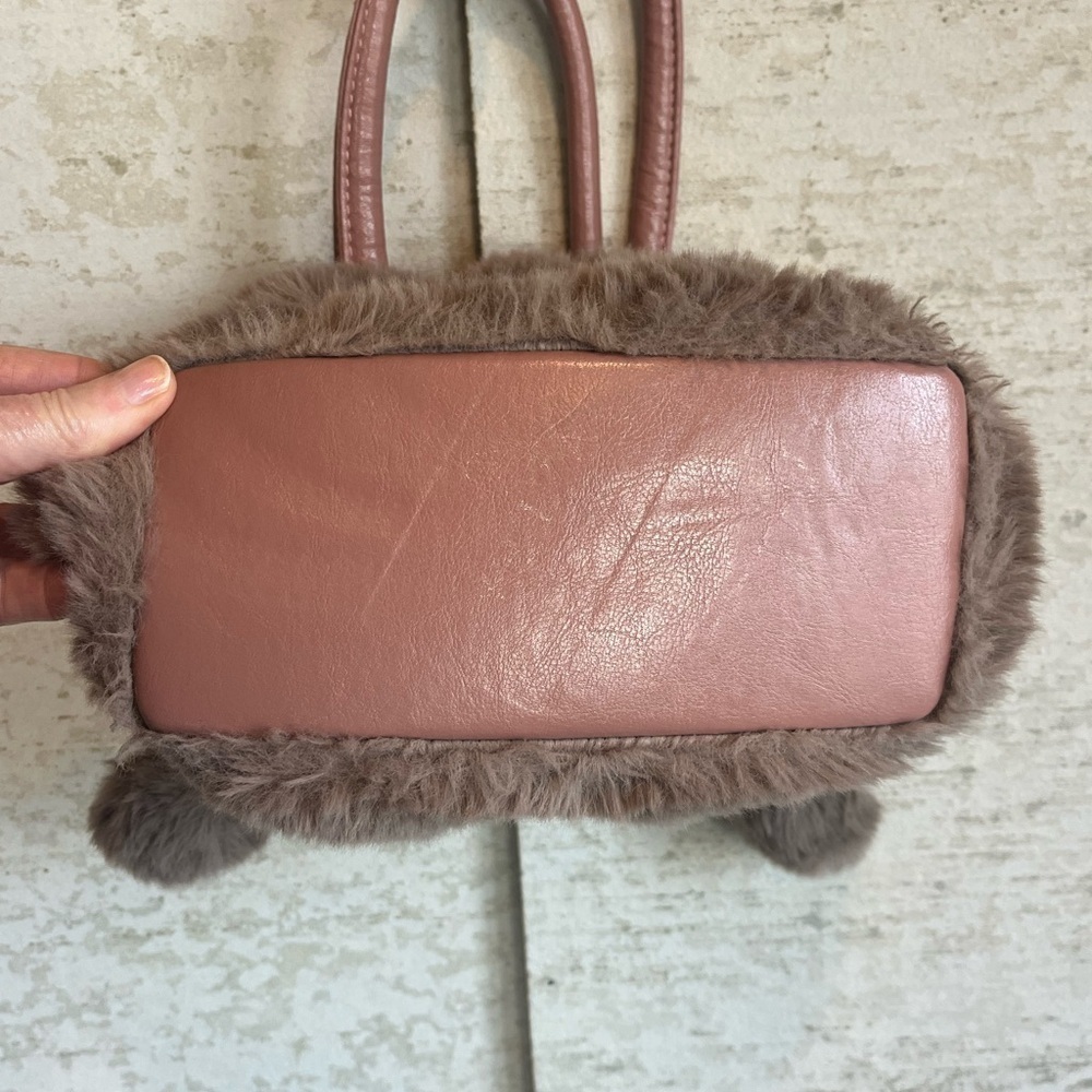 Jayley Faux Fur Bag Pom Pom Pull Strings - Picture 4 of 16